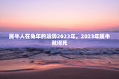 属牛人在兔年的运势2023年，2023年属牛就得死