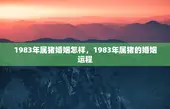 1983年属猪婚姻怎样，1983年属猪的婚姻运程