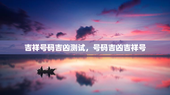 吉祥号码吉凶测试，号码吉凶吉祥号
