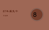 87年属兔今日运势