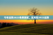 今年运势2023免费属蛇，生肖蛇2023运势