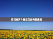 摩羯座男今日运势查询星座屋，摩羯座男生的今日运势