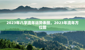 2023年八字流年运势表图，2023年流年方位图