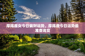摩羯座女今日偏财运势，摩羯座今日运势最准查询女