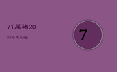 71属猪2023十年大运，命中有牢狱之灾的八字