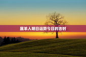 属羊人明日运势今日的吉时，属羊明日运势及财运