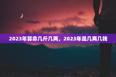 2023年算命几斤几两，2023年是几两几钱