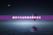 属虎今日运势查询黄历吉日，属虎今日运势查询水墨先生