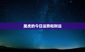 属虎的今日运势和财运，属虎的今日运势和财运如何