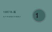 1987年属兔今年运程，87年属兔36岁必有一死