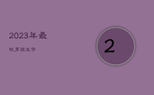 2023年最旺男孩名字，2023年最旺男孩名字属兔