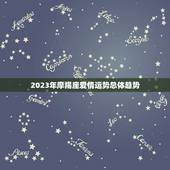 摩羯座2023爱情运(展现出新的)