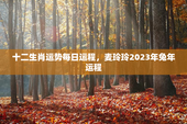 十二生肖运势每日运程，麦玲玲2023年兔年运程