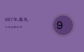 987年属兔今年运势如何，1987年属兔人今年运势怎么样