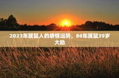 2023年属鼠人的感情运势，84年属鼠39岁大劫