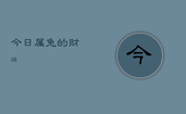 今日属兔的财运