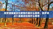 塔罗牌星星正位爱情代表什么意思，塔罗牌占卜星星正位是什么意思