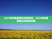 2023年双鱼座每日运势如何，2023年双鱼座每日运势如何呢